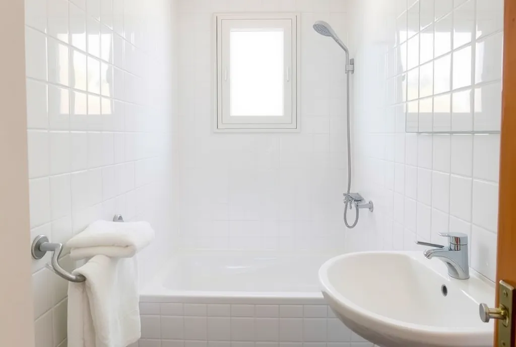 Baño desinfectado de una vivienda